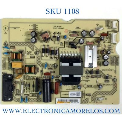 FUENTE DE PODER PARA TV TOSHIBA / NUMERO DE PARTE 1T920000700-DSPIL / 21W005801 / 9OC1260600 / 210205872 / FSP126-2FS01 / 1T920000700 / 03-1T920000700-DSPIL-L02-5022-100 / MODELO 43LF621U21